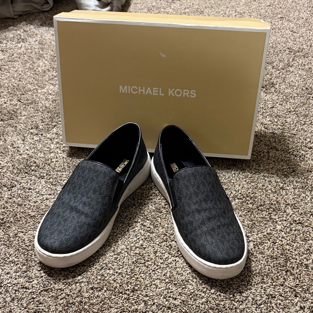 Michael Kors Black Slip-On Shoes